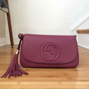 Gucci Soho Medium Shoulder Bag in Dusty Rose